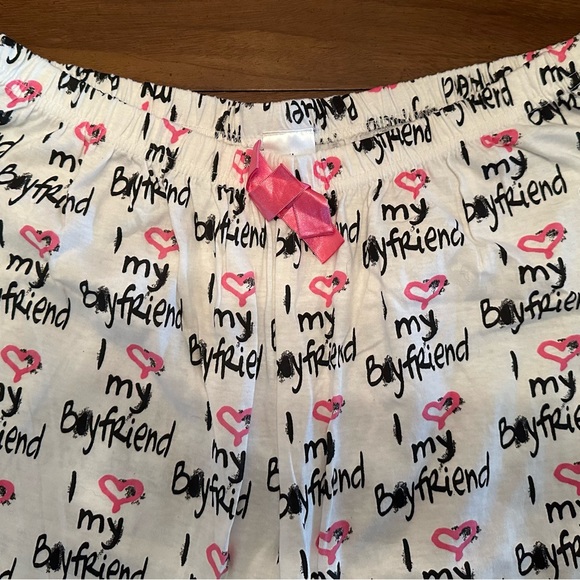 I ❤️ My Boyfriend” Pajama Set – Size XL – Pink Long Sleeve & Matching Pants - Picture 12 of 14